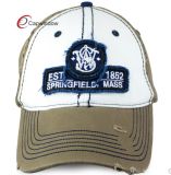 Washed Baseball Cap with Applique Logo on Sport Cap