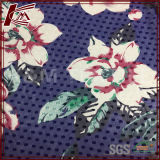 Flower Printed Embossed Pure Silk Chiffon Fabric for Dress