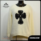 Lady Cross Patterned Ribbed Sweater