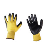 13 Gauge Polyester Half Zebra Nitrile Coating Gloves