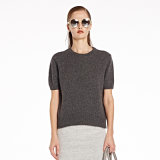 Ladies Cashmere Sweater Short Sleeves, Round Neck for Spring