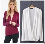 OEM Plus Size Fat Women Long Sleeve Elegant Blouse