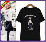 Fashion Sexy Cotton/Polyester Printed T-Shirt for Women (W302)