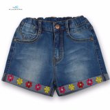 New Style Popular Cotton Denim Shorts with Embroidery for Girls by Fly Jeans