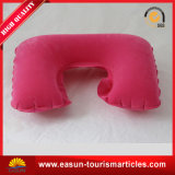 Red Promotional PVC Flocked Rest Neck Pillow
