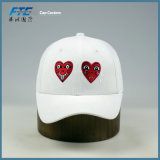 White Cotton 6 Panel Custom Embroidery Logo Baseball Cap