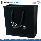 Customized Logo Black Paper Shopping Bags Wholesale