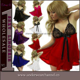 Women Sexy Nightwear Nightdress Underwear Chemise Baby Doll Nightgown (TML8002)