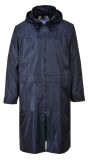 Mens Women Packable Long Nylon Water Repellent Rain Jacket