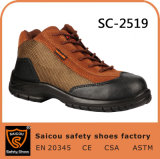 New Stylish Leather Men High Cut Safety Work Shoes Sc-2519