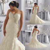 Sweetheart Appliques Mermaid Plus Size Bridal Gowns