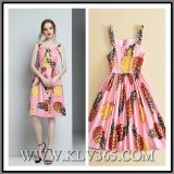 Wholesale Designer Women Summer New Style Sleeveless Floral Printed Sweet Dress