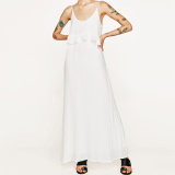 Fashion Women Preppy Style Leisure Chiffon Ruffle Slip Dress