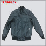 Black PU Jacket for Men Fashion Coat