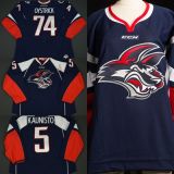 Customize Echl Elmira Jackals Nathan Oystrick Steven Kaunisto Hockey Jerseys