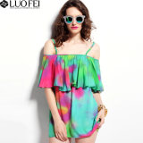 Fashion Tie Dye Rayon Hot Selling Dress for Women