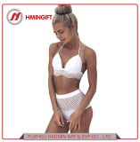 Hot Selling Sexy Swimsuit White Strap Lace Lady Bikini Beach Swimwear