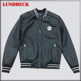 Leisure Black PU Jacket for Men Outerwear Clothes