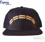 Metallic Gold Logo Snapback Cap Hat Supplier