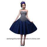 Crystal Major Beading Tea-Length Sweetheart A-Line Prom Dress