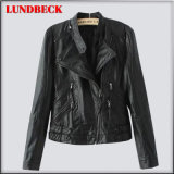 Black PU Jacket for Women Winter Outer Wear