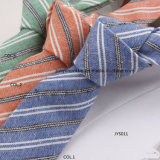 Manufacturer Customed Popular Casual Striped Linen Skinny Necktie