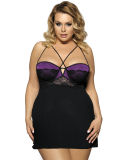 Wholesale Super New Arrivals Hot Sale Plus Size Two Colour Damsel in Distress Sexy Babydoll