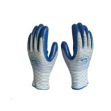 Zebra Gloves Nitrile Coated Polyester Liner Safety Working Gloves Direct From Factory
