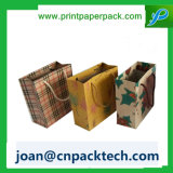 Kraft Check Pattern Garment Ribbon Paper Bag