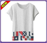 Fashion Sexy Cotton Printed T-Shirt for Women (W309)