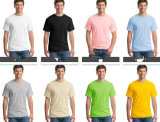 Men Round Neck Cotton Blank T-Shirt