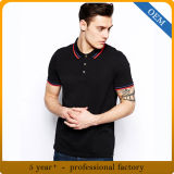 Custom 100% Cotton Men Black Polo Shirt