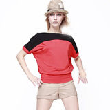 Fashion Sexy Cotton Printed T-Shirt for Women (W005)