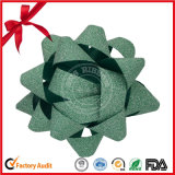 Green Ribbon Star Bow of Gift for Christmas Packaging