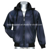 Custom Men's Printed Polyester Hooded Jacket