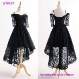 Elegant Black Short Front Long Back Evening Dress Wholesale