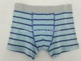 Yarn Dye Blue Strip Children Underwear Boy Boxer Short Boy Brief