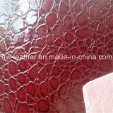 Shiny Croco PVC Leather for Sofa & PVC Synthetic Leather Hw-865