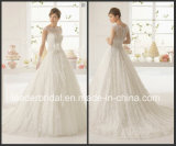 Sheer Neckline Lace Wedding Ball Gown Vestidos Fashion Bridal Wedding Dress L1535