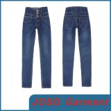 Women Blue High Waist Denim Pants (JC1124)