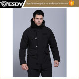 Black Mens Shark Skin Softshell Waterproof Sports Windbreaker Jacket