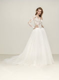 Long Sleeve Lace Backless fashion Bridal Dress Wedding Gown