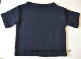 Short Sleeve Pure Color Knit Pullover Sweater for Babies