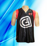 100% Polyester Man's Sleeveless Basketball Jersey