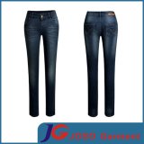 Dark Blue Straight Fashion Women Denim Jeans (JC1174)