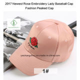 2017 Newest Rose Embroidery Lady Baseball Cap Fashion Peaked Cap