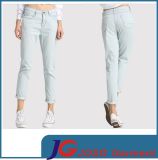 Light Green Cropped Denim Jeans Pants for Girl (JT1312)