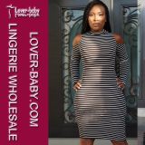 Lady Striped Bodycon Clubwear Casual Dress (L27922)