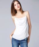 Plain Dyed Sleeveless Woman Fashion Blouse for Summer