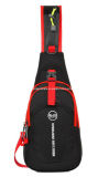 Custom Black and Red Outdoor Nylon Sports Chest Bag Men